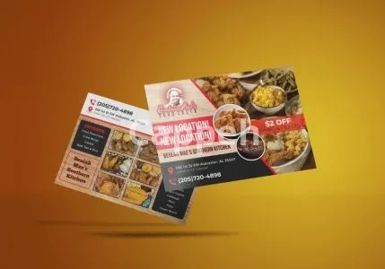 I will design a catchy postcard or direct mail in 24 hours