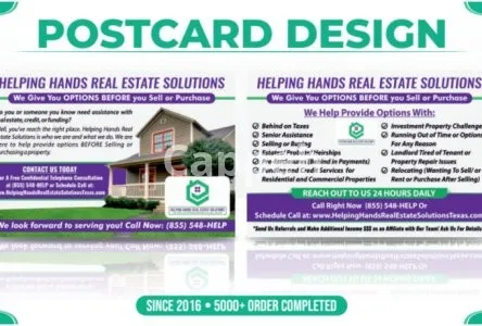 I will nice real estate postcard design