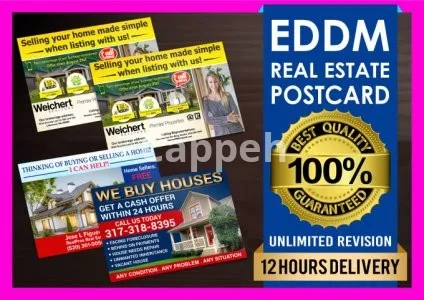 I will nice real estate postcard design