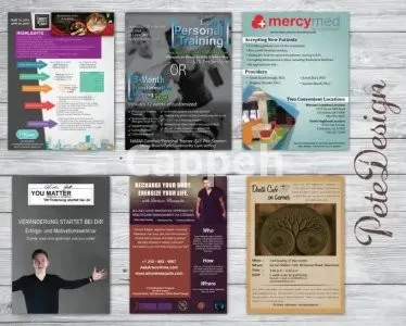 I will design eddm, postcard, leaflet or handout using canva or adobe