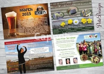 I will design eddm, postcard, leaflet or handout using canva or adobe