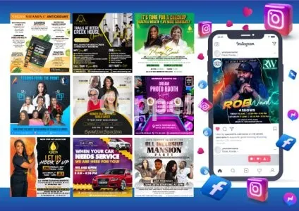 I will create digital flyer insta, fb and craigslist ads in 6 hours