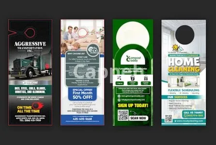 I will design door hanger, postcard mailer, dl flyer