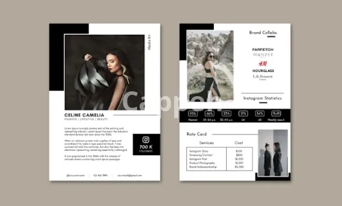 I will design media kit, ugc, rate card for influencer