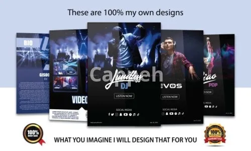 I will design advance level epk, electronic press kit, media kit, artist, music, bands