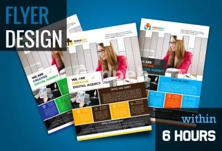 I will design amazing business, event, marketing flyers 06 hours