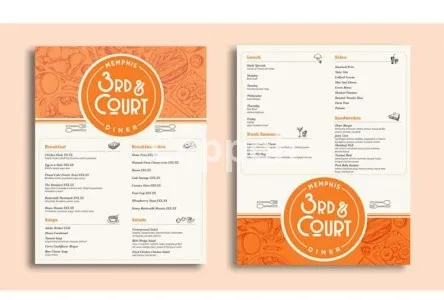 I will design your classy menu in 24hrs