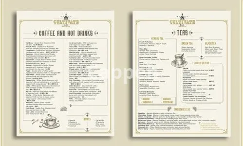I will design your classy menu in 24hrs