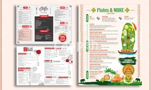 I will design your classy menu in 24hrs