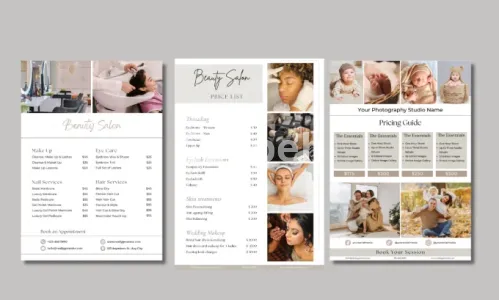 I will design price list, pricing guide, photography, etc