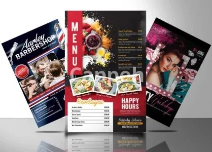 I will create creative food,salon,spa menu and flyer