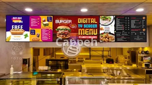I will design perfect digital menu board, tv screen menu, static or animated led menu
