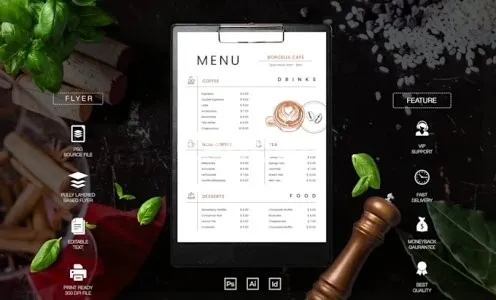 I will do restaurant menu design vistaprint