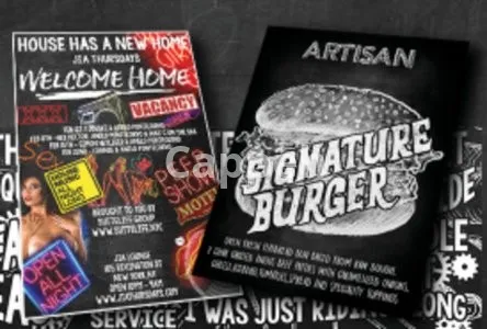 I will design freestyle chalkboard menu posters