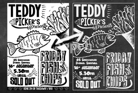 I will design freestyle chalkboard menu posters