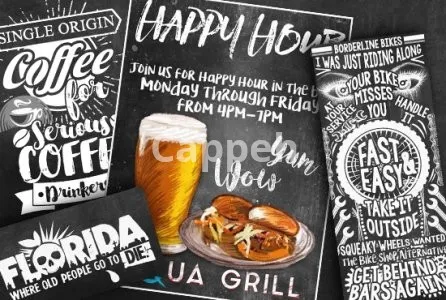 I will design freestyle chalkboard menu posters