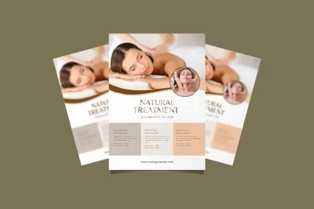 I will design professional spa, massage therapy, beauty salon flyer and menu design