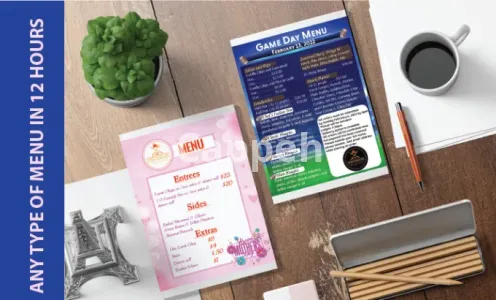 I will do any type of menu in adobe illustrator in 12 hour