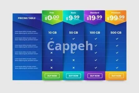 I will design price table, price list, pricing menu design, infographics