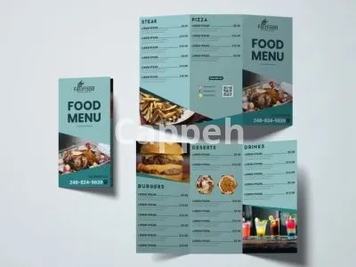 I will do restaurant food business card, menu, price list