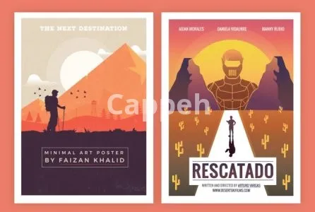 I will design a movie poster or minimalist artwork