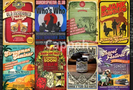 I will design you a retro movie, music or event poster or flyer