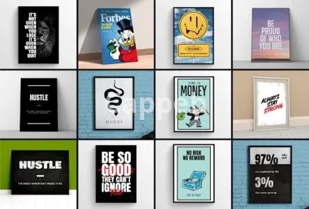 I will design motivational canvas wall art for you