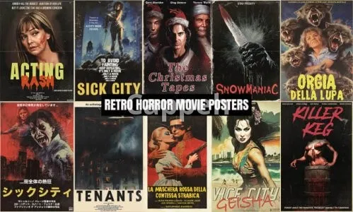 I will create horror movie posters for you