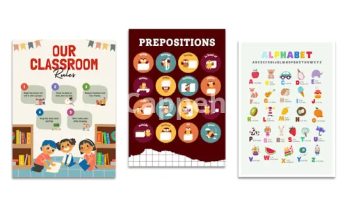 I will create school posters, educational flyers, and kids banners