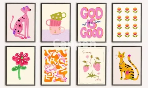 I will design trendy wall art or poster for etsy shop or home