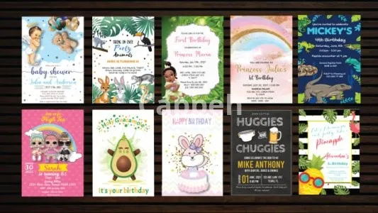 I will design greeting card, invitation card and party poster for birthdays