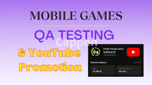 I will play test your mobile game and promote on my youtube channel