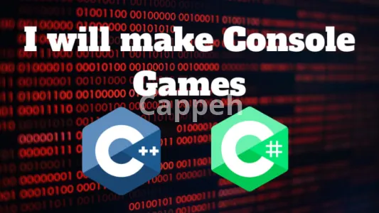 I will code or complete console games in cpp and csharp