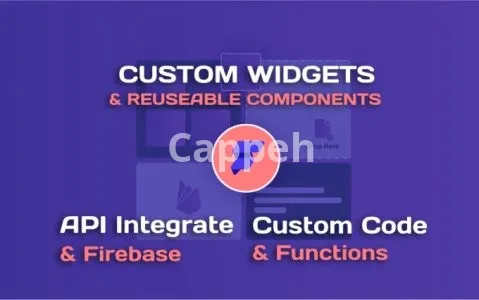 I will create custom widgets function components for flutterflow no code platform
