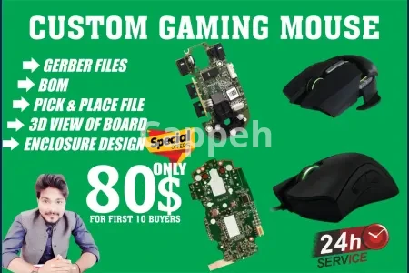 I will design custom gaming mouse or optical mouse