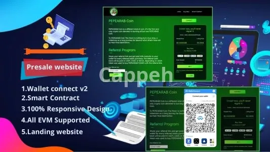 I will create ico presale website with presale smart contract integration