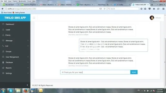 I will setup autoresponder using twilio api