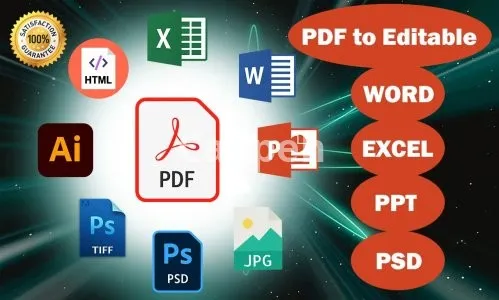 I will do pdf document editable with any correction