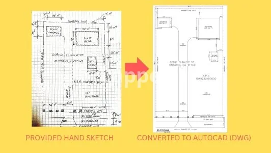 I will convert sketch or image to autocad dwg and do any drafting