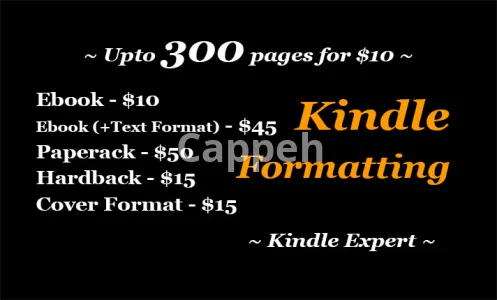 I will convert upto 300 pages to kindle formatting ebook formatting