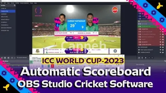 I will fully automatic cricket scoreboard software for obs studio