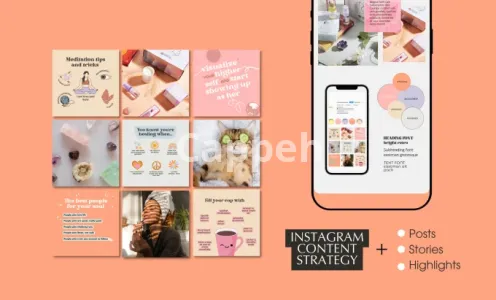 I will create your professional instagram content strategy