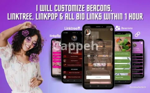 I will set up beacons, linktree, linkpop bio links within 1 hour
