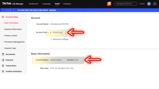 I will create tiktok ads manager account for USA, europe, ca, au, many countries