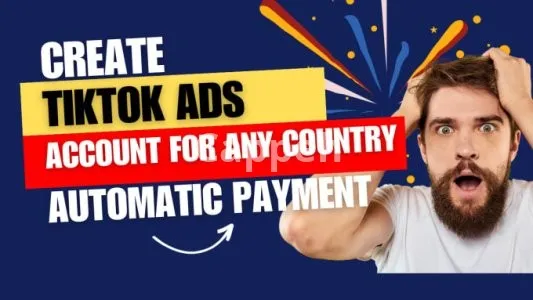 I will create tiktok ads manager account for USA, europe, ca, au, many countries