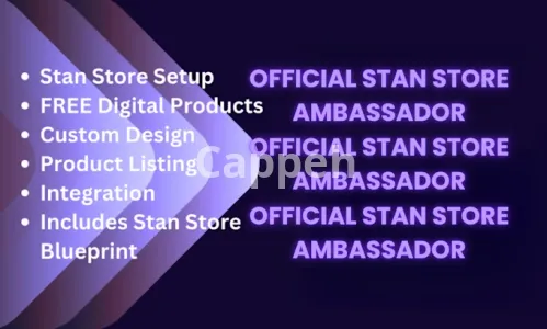 I will build you a stan store complete with digital products to sell