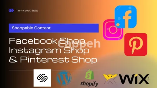 I will set up facebook, instagram shop, tiktok shop and pinterest shop