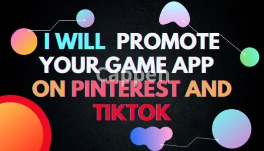 I will promote your game app on tiktok and pinterest