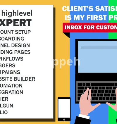 I will do gohighlevel account setup landing page workflows and automation