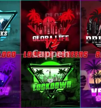 I will create fivem rp logo, loading screen and banner